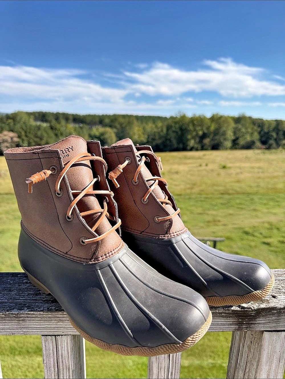 Sperry Saltwater Duck Boot Brown & Black US 10